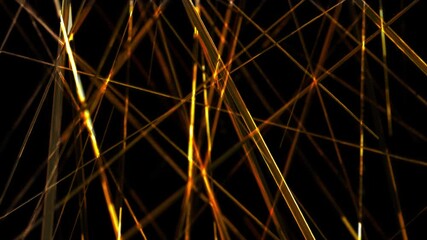 Wall Mural - Abstract background animation shiny lines stripes beams rods structure moving transforming rotating loop
