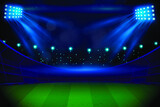 Fototapeta Pokój dzieciecy - Football Sports Stadium Vector with Spotlights Glow Stadium Abstract Background