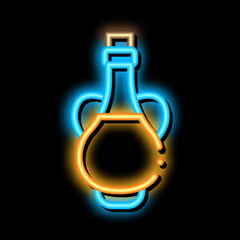 Poster - soybean oil neon light sign vector. Glowing bright icon soybean oil sign. transparent symbol illustration