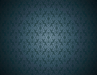 Wall Mural - Vector background. Vintage pattern on a dark background.