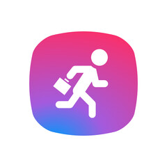 Poster - Businessman Running - Sticker