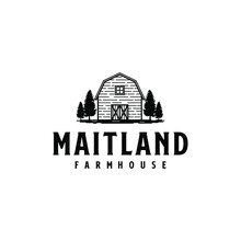 Vintage Farm House Barn Maitland Acres Logo