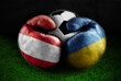 Austria vs Ukraine Football concept