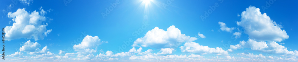 sunny sky background whith clouds - obrazy, fototapety, plakaty 