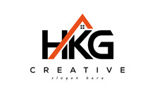 HKG Letters Real Estate Construction Logo Vector