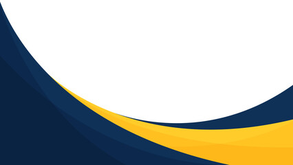 Wall Mural - blue yellow wavy shapes background for poster design, banner, presentation, brochure, etc. vector illustration