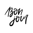 Hand Lettered Quote Bon Jour, Vector Cute Hand Lettering, Modern Calligraphy, Positive Inspiration