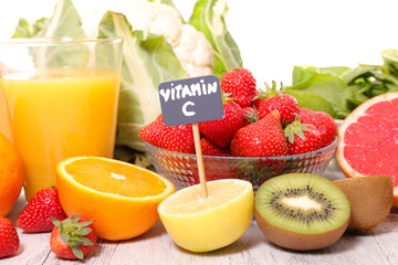 Sticker - selection of food high in vitamin c