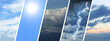 Leinwandbild Motiv Collage of different weather conditions