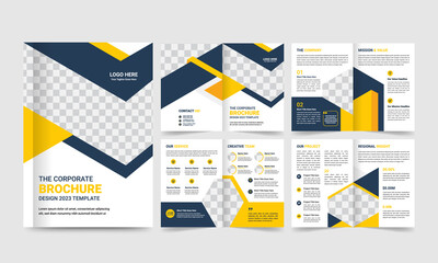 Wall Mural - Corporate business presentation backgrounds design template and page layout design for brochure ,book , magazine, annual report and company profile , graphic elements design concept For Business.