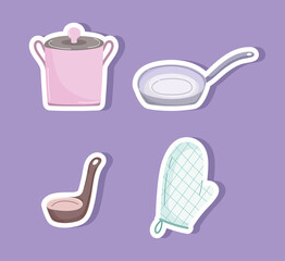 Poster - cooking utensil stickers