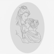 Illustration Drawing Of Lord Shiva With Parvathi Devi