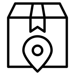 Wall Mural - location package outline style icon