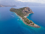 Fototapeta Na sufit - St. Nicholas island near Oludeniz, Turkey taken from above