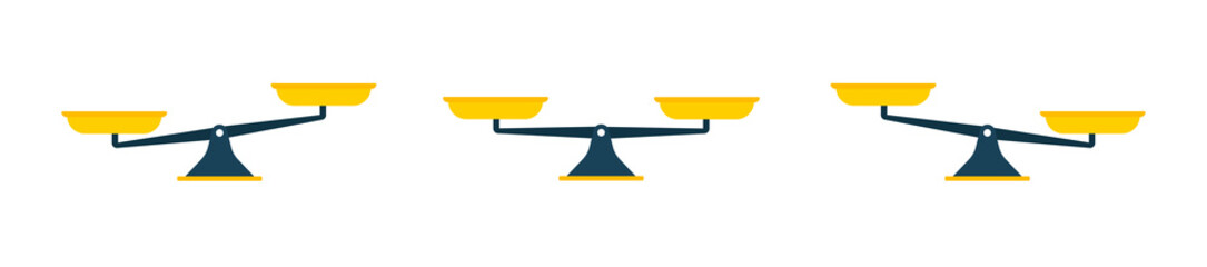 set of scales. libra icon. flat icon. vector illustration