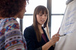 © Buero Monaco/Westend61 - Female student explaining business strategy to colleague on whiteboard in university