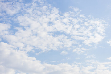 Sticker - blue sky with clouds with bright sunlight