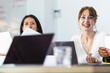 © NOVELLIMAGE/Westend61 - Businesswoman smiling by colleague at office