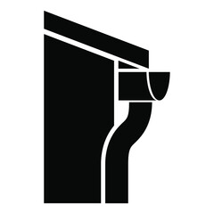 Poster - Simple gutter, guttering, house, home vector icon isolated on white background