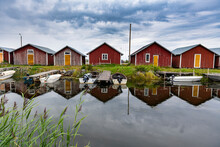 Finland, Boathouses In Kvarken Archipelago