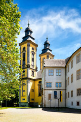 Canvas Print - Deutschordenschloss and Evangelical Castle Church in Bad Mergentheim, Germany