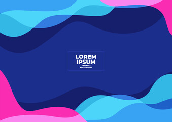 Poster - Trendy abstract geometric background.Trend gradient. Fluid shapes composition.