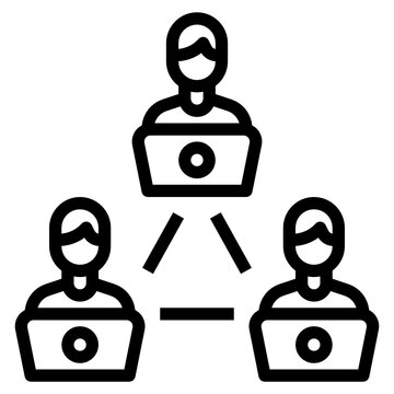 Networking outline icon
