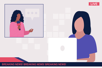 Wall Mural - Breaking news concept