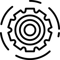 setting minimal line icon
