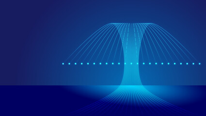 Poster - dot-line connection abstract tree network connection big data conceptual background.