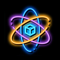 Poster - virtual reality neon light sign vector. Glowing bright icon virtual reality sign. transparent symbol illustration