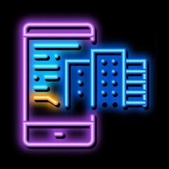 Poster - telephone mode of reality neon light sign vector. Glowing bright icon telephone mode of reality sign. transparent symbol illustration
