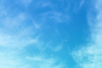 Wall Mural - blue sky with beautiful natural white clouds