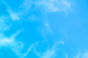 Wall Mural - blue sky with beautiful natural white clouds