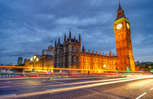 Big Ben In London At Blue Hour 
