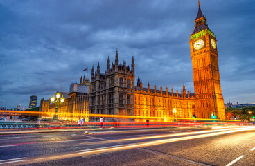 Sticker - Big Ben in London at blue hour 