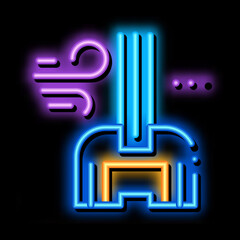 Poster - windshield window glass neon light sign vector. Glowing bright icon windshield window glass sign. transparent symbol illustration