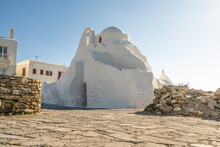Paraportiani Church At Mykonos Island. Greece