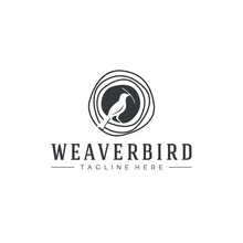Bird Logo, Weaver Bird Logo, Bower Bird Logo Vector