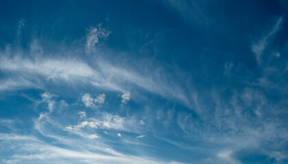 Wall Mural - many white clouds in the blue sky