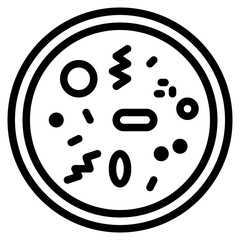 Wall Mural - bactria outline style icon