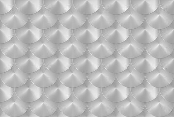 Wall Mural - silver metallic background with circle shapes, seamless pattern