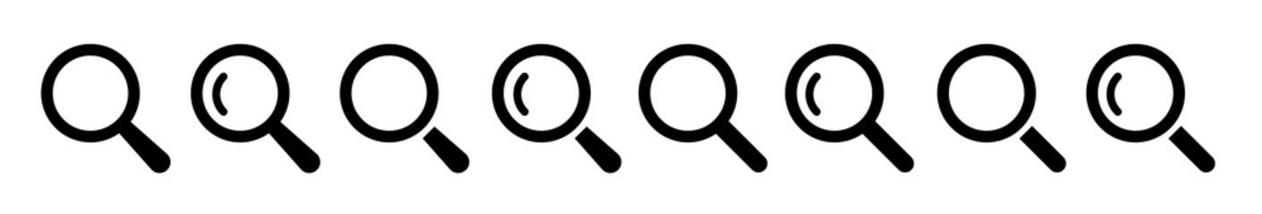 Sticker - Magnifying glass icon symbol. Search bar design element. Loupe sign isolated.