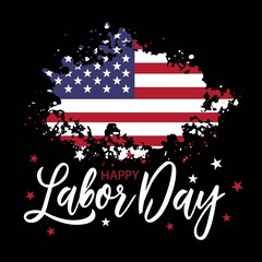 Wall Mural - Happy Labor Day. Usa federation holiday. United States of America national flag