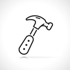 Wall Mural - claw hammer thin line icon