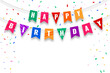 © starlineart - happy birthday flags and confetti background