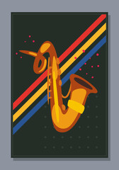 Poster - saxophone music instrument