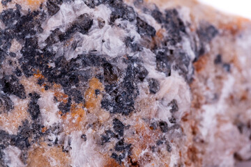 Wall Mural - stone macro mineral chromium on a white background