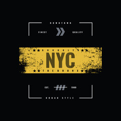 New York City typography vector illustration, perfect for the design of t-shirts, shirts, hoodies, etc 