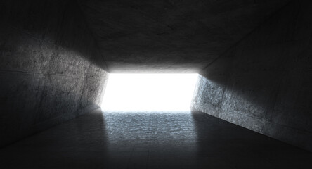 Wall Mural - abstract interior of a concrete tunnel